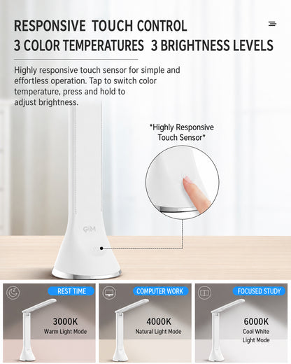 Foldable USB-C LED Desk Lamp