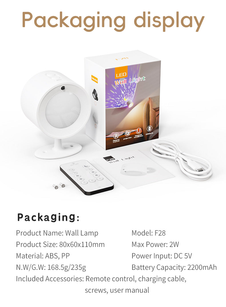 Projection wall light